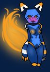  &lt;3 &lt;3_eyes android anthro blush breasts colored digital_drawing_(artwork) digital_media_(artwork) domestic_cat e621 esix felid feline felis female genitals hi_res machine mammal mascot navel nipples nude pussy robot small_breasts solo spaghettibananas yellow_nipples 