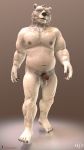  2020 3d_(artwork) 4k 9:16 absurd_res anthro balls digital_media_(artwork) genitals hi_res humanoid_genitalia humanoid_penis kreic looking_at_viewer male mammal muscular penis plantigrade polar_bear scar slightly_chubby uncut ursid ursine 