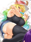  ass cle_masahiro erect_nipples kobayashi-san_chi_no_maid_dragon magatsuchi_shouta quetzalcoatl_(kobayashi-san_chi_no_maid_dragon) thighhighs 