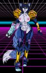  2019 accessory anthro armor big_breasts blue_body blue_fur blue_hair bracelet breasts canid canine clothing digital_drawing_(artwork) digital_media_(artwork) female fox fur gauntlets genitals gloves green_eyes hair handwear headband hi_res high_tech_armor jewelry krystal krystal_appreciation_month looking_at_viewer mammal multicolored_body multicolored_fur multicolored_tail nintendo nude pussy smile solo star_fox tailband video_games white_body white_fur 