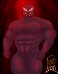  abs absurd_res anthro biceps big_muscles digital_media_(artwork) hi_res huge_hips huge_muscles huge_thighs humanoid hyper hyper_muscles lionbuff male marvel musclegut muscular muscular_anthro muscular_humanoid muscular_male nipples nude pecs smile solo thick_thighs tongue tongue_out venom venom_(marvel) wide_hips 