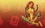  16:10 anthro areola breasts claws clitoris erect_nipples felid female genitals humanoid_face leandro_comics lips looking_at_viewer mammal nipples pantherine pubes pussy solo spread_legs spreading tiger tigra toe_claws widescreen 
