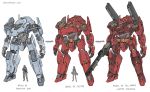  1boy 1girl absurdres english_commentary english_text evolution faceless faceless_female faceless_male highres mecha military one-eyed original school_uniform size_comparison visor zen_(jirakun) 