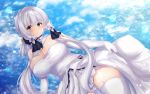  anthropomorphism azur_lane dress illustrious_(azur_lane) long_hair mamizu stockings thighhighs 