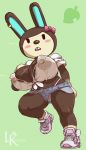  against_wall animal_crossing anthro areola areola_slip beady_eyes big_areola big_breasts big_nipples blush bodily_fluids bottomwear bow bracelet breasts brown_body brown_fur brown_nose carmen_(animal_crossing) cleavage clothed clothing collar countershade_face countershading crop_top cutoffs denim denim_clothing dripping ear_piercing ear_ring eyelashes female footwear fur hi_res huge_breasts jewelry lactating lactating_through_clothing lagomorph leokingdom leporid long_ears mammal midriff milk multicolored_body multicolored_fur navel nintendo nipple_outline nipples on_one_leg open_mouth panties piercing projectile_lactation rabbit shirt shoes short_sleeves shorts skimpy solo standing thong tied_shirt tooth_gap topwear two_tone_body two_tone_fur underwear video_games visible_thong wet wet_clothing wet_shirt wet_topwear white_body white_fur wide_hips 