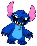  2018 alien blue_body blue_claws blue_fur claws disney edimay experiment_(lilo_and_stitch) fingers fur head_tuft hi_res lilo_and_stitch male male_(lore) notched_ear open_mouth pink_inner_ear semi-anthro sharp_teeth simple_background smile solo stitch_(lilo_and_stitch) teeth toe_claws tongue tuft white_background 