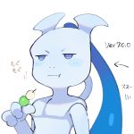  ... 1:1 2020 3_fingers ambiguous_gender annoyed anthro arrow blue_body blue_eyes blue_skin blue_tail blush close-up dango_(food) eating english_text fingers food half-closed_eyes japanese_food japanese_text legendary_pok&eacute;mon light_blue_skin long_tail mewtwo narrowed_eyes nintendo nude pecs pok&eacute;mon pok&eacute;mon_(species) simple_background solo text video_games white_background yasaikakiage 