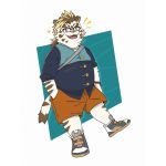  1:1 2020 anthro bottomwear clothing eyewear fatkylefat felid fur glasses hi_res kemono licho_(tas) lion male mammal pantherine shirt shorts slightly_chubby solo tokyo_afterschool_summoners topwear video_games white_body white_fur 