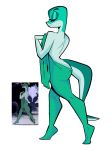  anthro clothing cross_country_detours eyes_closed female herny hi_res lizard looney_tunes reptile rita_skopt scalie solo undressing warner_brothers 