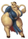  absurd_res aldgoat anthro big_breasts breasts cleavage clothed clothing dizzyknight ell_(character) female final_fantasy final_fantasy_xiv hi_res mammal solo square_enix thick_thighs video_games wide_hips 