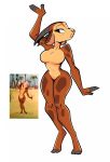  antelope anthro bovid breasts female gazelle herny hi_res hooves horn looking_back looney_tunes mammal solo spots standing the_isle_of_pingo_pongo warner_brothers wide_hips 