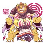  1:1 2018 anthro belly doggiemonkey felid kemono lion male mammal moobs nipples overweight overweight_anthro overweight_male pantherine pubes sengoku_puzzle solo sumo tanikaze_kajinosuke video_games 
