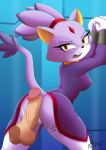  absurd_res annoyed anthro blaze_the_cat bound butt disembodied_penis domestic_cat felid feline felis female frommarstomercury genitals hi_res male mammal penis penis_on_butt solo sonic_the_hedgehog_(series) turning 