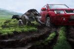  3:2 anthro canid canine car grass male mammal mud rakan simargl vehicle were werecanid werecanine werewolf 