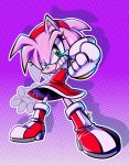  2020 accessory amy_rose angry anthro boots clothing eulipotyphlan female footwear gloves green_eyes hair_accessory hairband handwear hedgehog mammal signature solo sonic_the_hedgehog_(series) teeth thegreatrouge video_games 