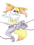  anus bound braixen breasts butt female glassess hi_res inner_ear_fluff katsurokurosaki nintendo pok&eacute;mon pok&eacute;mon_(species) rope simple_background solo tuft video_games video_gamesbutt 