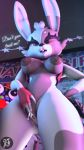  3d_(artwork) 9:16 animal_humanoid anthro clitoral clitoris colored digital_media_(artwork) dripping_pussy female fingering five_nights_at_freddy&#039;s fur glowing hi_res humanoid jollyferret knife lagomorph lagomorph_humanoid leporid leporid_humanoid mammal mammal_humanoid party photoshop pose rabbit rabbit_humanoid red_eyes solo source_filmmaker text tongue tongue_out vanny vanny_(fnaf) video_games 