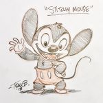  1:1 2018 4_fingers alien alternate_species anthro black_body black_fur black_nose bottomwear chest_tuft clothing crossover disney experiment_(lilo_and_stitch) fingers fur gloves hand_on_hip handwear head_tuft lilo_and_stitch male mammal mickey_mouse mouse murid murine open_mouth open_smile red_bottomwear red_clothing red_shorts red_tongue rodent shorts signature simple_background sketch smile solo tom_bancroft tongue traditional_media_(artwork) tuft white_background white_clothing white_gloves 
