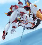  &lt;3 action_pose anus blush camel_toe censored cloud darling_in_the_franxx female genitals humanoid machine not_furry pochincoff pose pussy robot robot_humanoid solo strelizia studio_trigger 