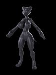  3:4 android anthro felid female hi_res machine mammal nude pantherine robot rubber solo voxell_voxell 