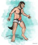  animal_genitalia animal_penis anthro bulge canid canine canine_penis canis clothing digitigrade erection genitals hi_res human knot male mammal mid_transformation oldwerewolf pawpads penis snout solo standing transformation underwear were werecanid werecanine werewolf wolf 