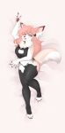  canid canine canis cat_lingerie clothing collar domestic_dog fan_character female fluffy fluffy_tail hair herding_dog hi_res lingerie mammal miss_cinno neck_tuft pastoral_dog pembroke_welsh_corgi pink_hair solo tuft welsh_corgi zoecinno 