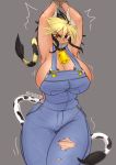  absurd_res angry animal_humanoid arms_above_head arms_tied bdsm big_breasts biped black_hair blonde_hair bondage bound bovid bovid_humanoid bovine bovine_humanoid bra breasts brown_eyes cathyl_(monster_musume) cattle_humanoid cleavage clothed clothing collar cowbell curvy_figure denim denim_clothing duct_tape female fully_clothed gag gagged grey_background hair hhhori hi_res horn huge_breasts humanoid light_skin long_hair looking_at_viewer mammal mammal_humanoid monster_girl_(genre) monster_musume multicolored_hair overalls ponytail simple_background solo standing tan_body tan_skin tape thick_thighs tight_clothing torn_clothing two_tone_hair two_tone_tail underwear voluptuous wide_hips 