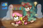  blonde_hair diddy_kong dixie_kong donkey_kong donkey_kong_(series) donkey_kong_country female firemario86 ghost hair hypnofire86 mammal monkey nintendo possession primate spirit undead video_games 