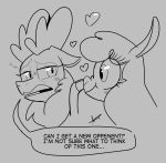  &lt;3 2020 alpaca blush camelid capreoline cervid dialogue duo english_text eyelashes female feral hi_res line_art mammal monochrome paprika_paca_(tfh) reindeer shelbysmol simple_background smile speech_bubble text them&#039;s_fightin&#039;_herds velvet_reindeer_(tfh) 