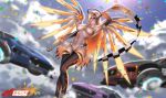  liang_xing mercy_(overwatch) naked nipples overwatch pussy thighhighs uncensored wings 