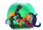  arthropod changeling commission_art commissions_open cyancyn duo equid equine fellatio friendship_is_magic hasbro head_holding hi_res male male/male mammal my_little_pony oral pegasus penile semi-anthro sex wings 