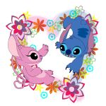  1:1 2009 alien angel_(lilo_and_stitch) antennae_(anatomy) blue_claws blue_markings claws disney duo experiment_(lilo_and_stitch) eyelashes female fingers head_tuft hi_res lilo_and_stitch looking_at_another male markings notched_ear pink_claws purple_nose semi-anthro sharp_teeth small_tuft smile stitch_(lilo_and_stitch) teeth toe_claws tuft unknownlifeform 