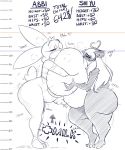  &lt;3 abbi_(kilinah) anthro arrow barefoot belly big_belly big_breasts big_butt blush breast_expansion breasts butt chart clothing dialogue duo expansion eyes_closed female giant_panda growth hair height_chart height_growth huge_breasts huge_butt hyper hyper_breasts inflation lagomorph leporid long_ears long_hair lunarspy mammal monochrome nude number rabbit shi_yu_(lunarspy) short_tail speech_bubble text transformation ursid wide_hips 