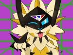  4:3 anthro digital_drawing_(artwork) digital_media_(artwork) female hi_res legendary_pok&eacute;mon line_art necrozma nintendo pok&eacute;mon pok&eacute;mon_(species) shirouichu_(artist) solgaleo solo traditional_media_(artwork) video_games 