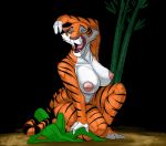  anon anthro bamboo big_breasts breasts claws crossgender disney duo fangs felid female hi_res human imminent_sex jungle_book larger_anthro larger_female male male/female mammal nude pantherine shere_khan size_difference smaller_human smaller_male tiger zokva 