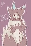  2020 absurd_res anthro anthropomorfic blue_flesh breasts cocky fan_character felid feline fluffy galo grabbing grope hair hi_res hybrid lagomorph mammal mane nude paws red_hair soft teasing text thick_thighs wide_hips 