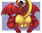  2020 american_dragon:_jake_long anthro anus balls big_butt bodily_fluids butt disney dragon genitals jake_long looking_at_viewer looking_back male membrane_(anatomy) membranous_wings nude reptile scalie solo sweat wings zourik 