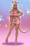  animal_humanoid big_breasts blonde_hair blue_eyes bottomwear breasts cat_humanoid cleavage clothed clothing erection erection_under_clothing felid felid_humanoid feline feline_humanoid final_fantasy final_fantasy_xiv genitals gynomorph hair hi_res humanoid intersex lips looking_at_viewer mammal mammal_humanoid miniskirt miqo&#039;te mstivoy panties penis skirt solo square_enix thick_lips underwear video_games wide_hips 