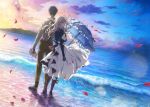  dress heels mecha_musume skirt_lift tagme umbrella violet_evergarden violet_evergarden_(character) wet 