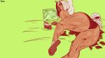 16:9 anthro butt cake digital_media_(artwork) eating equid equine female food hi_res horse kenno_arkkan mammal mary_(my_life_with_fel) muscular my_life_with_fel widescreen 