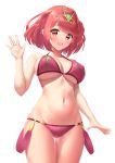  bikini erect_nipples homura_(xenoblade_2) ken-san swimsuits underboob xenoblade xenoblade_chronicles_2 