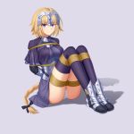  1girl absurdres armor armored_dress arms_behind_back artist_request ass bdsm blonde_hair blue_eyes blush bondage bound bound_arms braid breasts fate/apocrypha fate/grand_order fate_(series) faulds gauntlets headpiece highres jeanne_d&#039;arc_(fate) jeanne_d&#039;arc_(fate)_(all) large_breasts long_braid long_hair looking_at_viewer panties plackart restrained rope single_braid sitting solo thighhighs tied_up underwear very_long_hair white_panties 