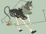  animal_ears bad_id bad_pixiv_id basket bloomers cheese food grey_hair moke_(gaton) mouse mouse_ears mouse_tail nazrin red_eyes short_hair solo tail touhou underwear 