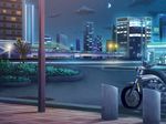  city clouds moon motorcycle night scenic stars tagme 