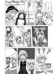  =_= ? ^_^ blood chen cirno closed_eyes comic flandre_scarlet greyscale hong_meiling izayoi_sakuya kamishirasawa_keine komeiji_koishi monochrome multiple_girls nosebleed o_o reiuji_utsuho remilia_scarlet shino_(ponjiyuusu) touhou translated yakumo_ran yakumo_yukari |_| 