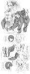  abubu animal_ears extra_breasts greyscale highres horns image_sample insect_girl licking_lips md5_mismatch monochrome monster_girl moth_ears multiple_girls original parasol partially_translated pixiv_sample spider_girl tongue tongue_out translation_request umbrella yuri 