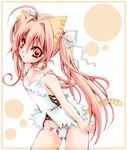  animal_ears bad_id bad_pixiv_id cat_ears original panties red_eyes red_hair solo tail tiger_ears tiger_tail twintails underwear usa_(cubic) 