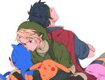  azkn blonde_hair blue_eyes blue_hair cape earrings fire_emblem fire_emblem:_souen_no_kiseki gen_1_pokemon hat headband ike jewelry kirby kirby_(series) link multiple_boys pikachu pointy_ears pokemon pokemon_(creature) sleeping sonic sonic_the_hedgehog super_smash_bros. the_legend_of_zelda the_legend_of_zelda:_twilight_princess 