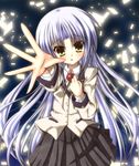  angel_beats! bad_id bad_pixiv_id blazer blush jacket kizanoha long_hair ribbon school_uniform silver_hair skirt solo tenshi_(angel_beats!) yellow_eyes 