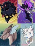  2020 anthro bust_portrait canid canine canis conditional_dnp domestic_dog dragon equid equine head_shot hi_res horn mammal nakoo portrait unicorn 
